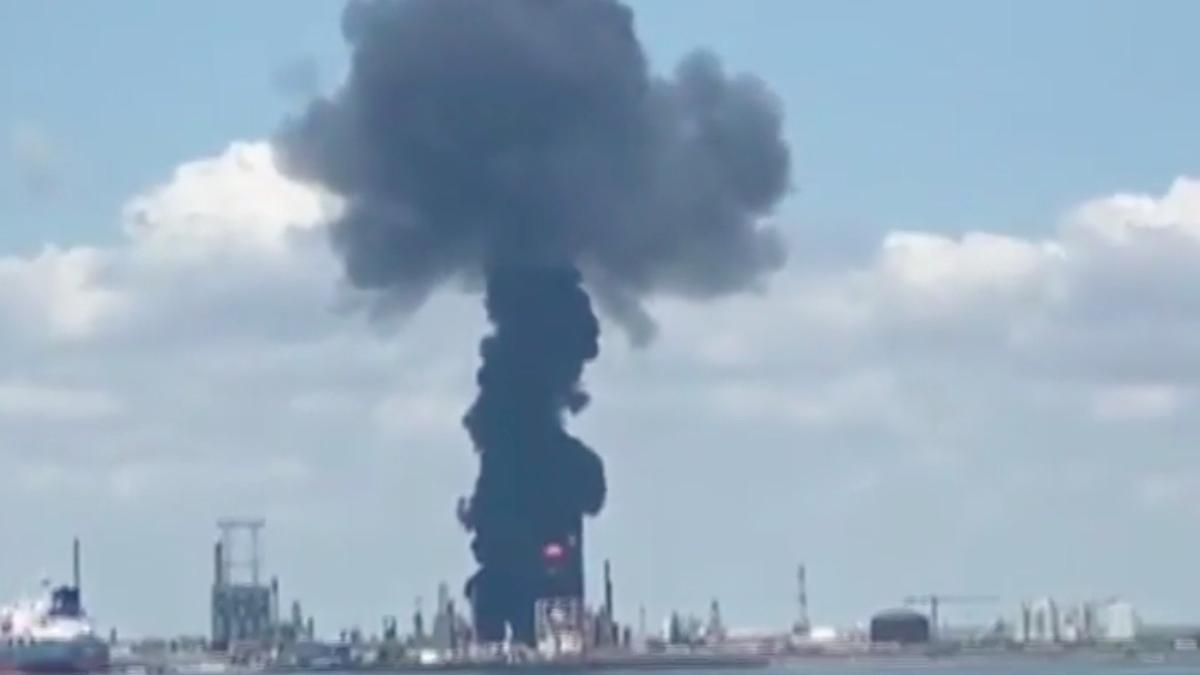 momentul exploziei de la petromidia surprins pe camera