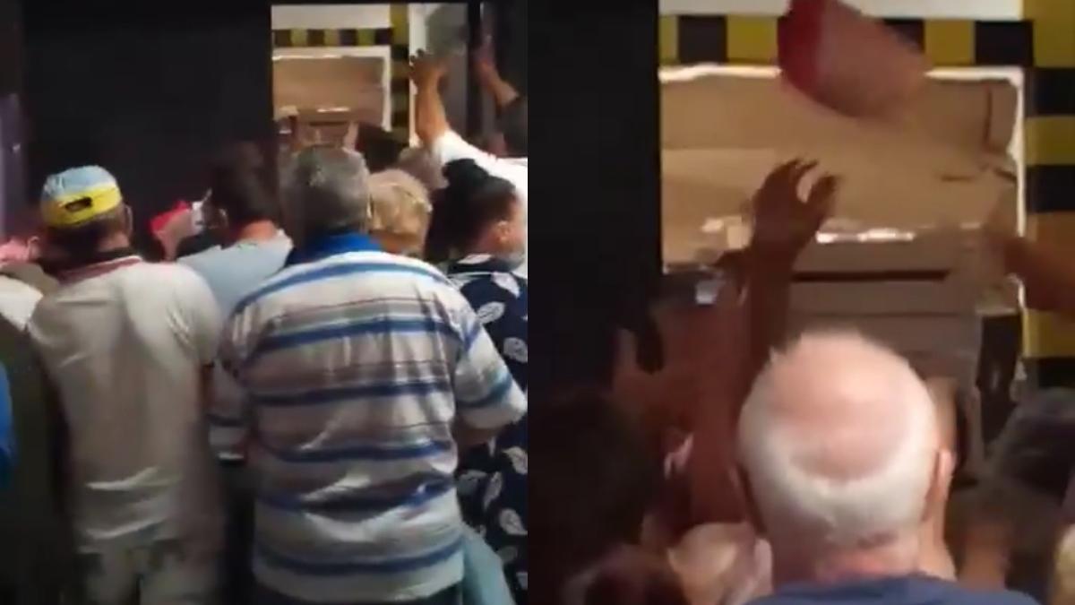 bataie pe pui la rotisor hypermarket braila