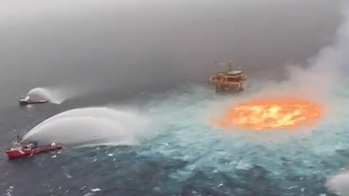 cerc de foc a ars suprafata oceanului 5 ore fisurare conducta subacvatica gaze mexic