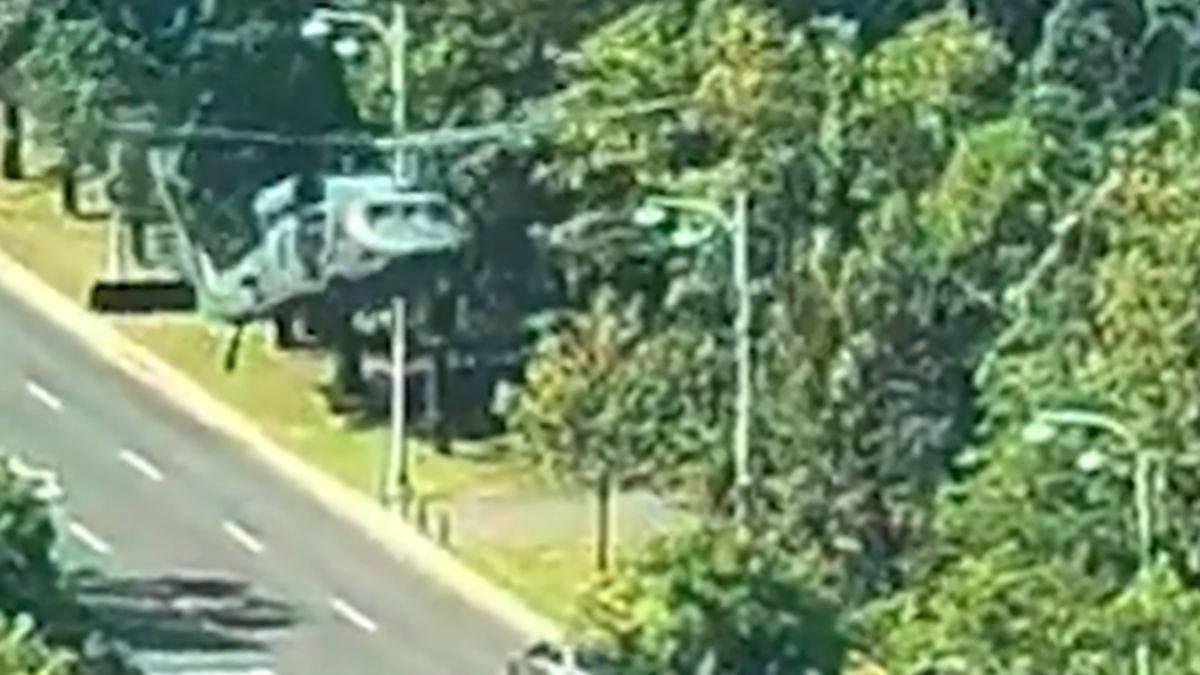 imagini aterizare urgenta elicopter militar american