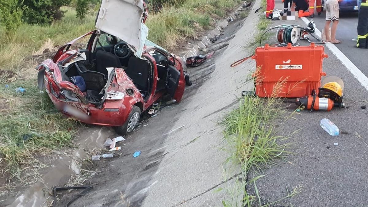 accident cu 5 victime si trafic blocat drumul giurgiu bucuresti chemat elicopter smurd