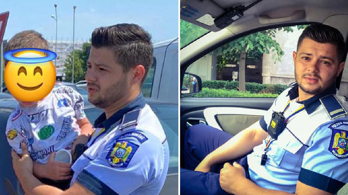 copil canicula inchis masina salvat politist bihor