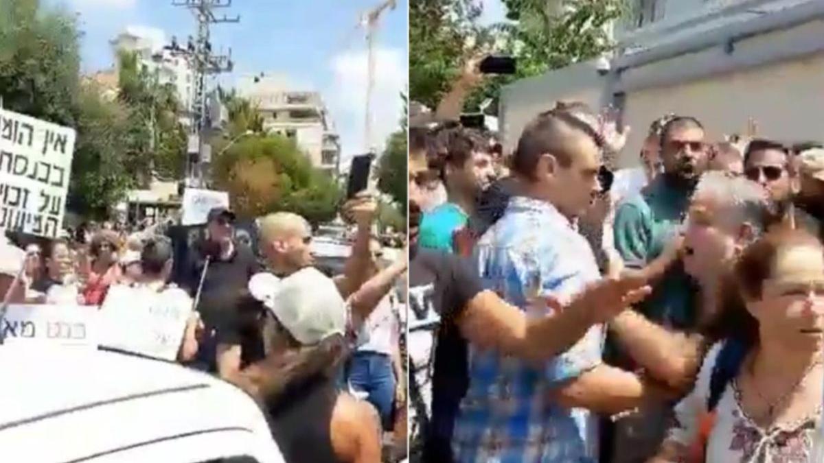 proteste antivaccinare in fata resedintei premierului israelului dupa ce naftali bennett i a