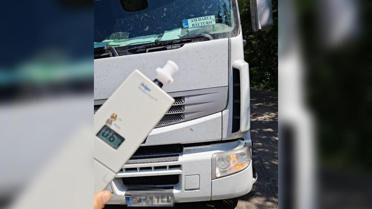 sofer tir parbriz placuta mesaj am darul bauturii jimbolia