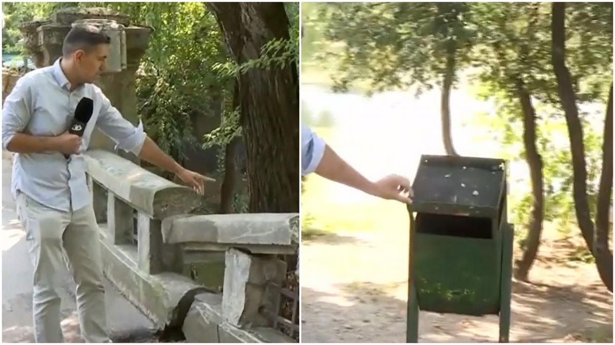 parcul cismigiu perla gunoi peisaj dezolant centru bucuresti