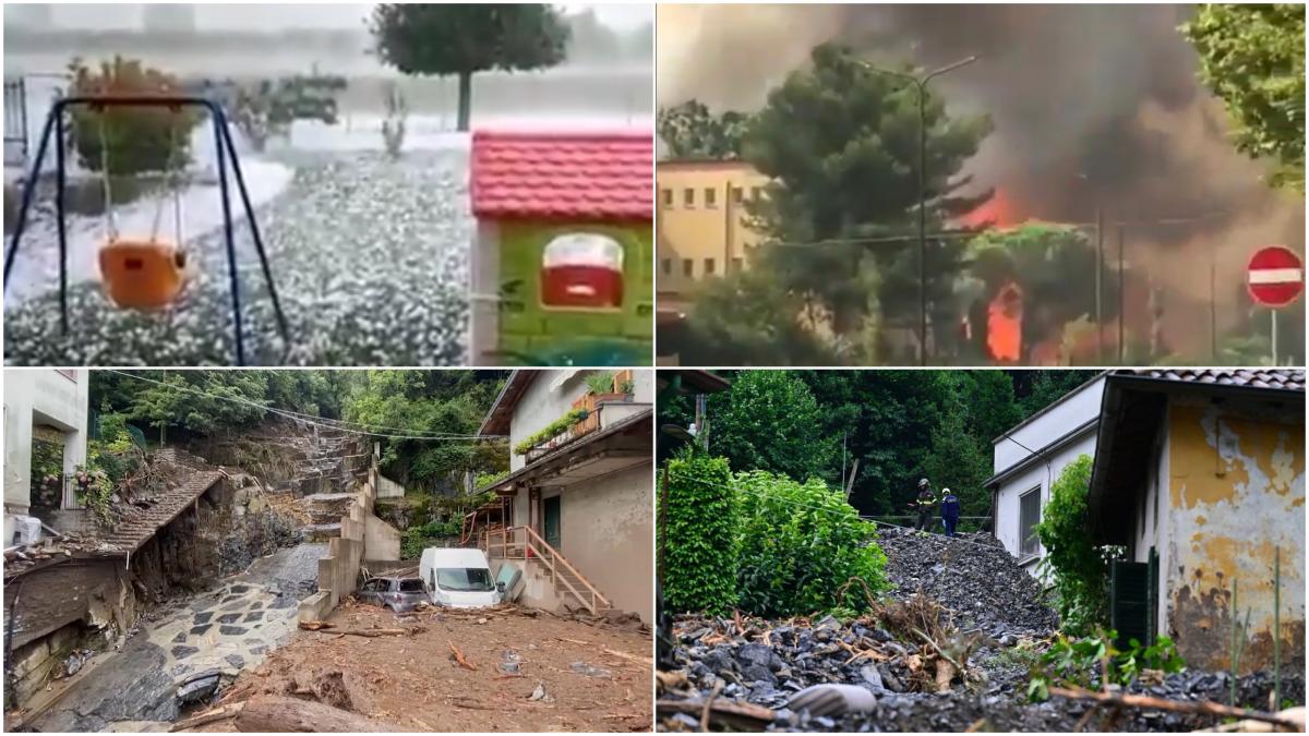 italia este coplesita de vremea extrema tara se afla intre inundatii severe grindina si incendii de