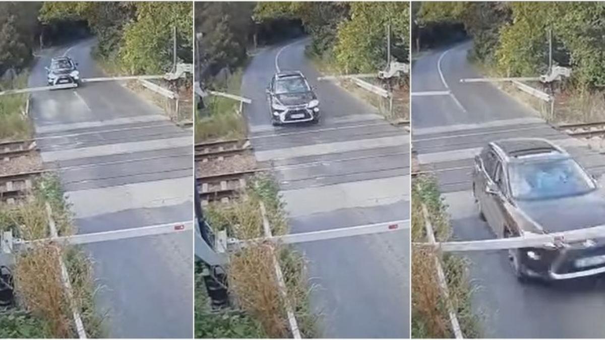 sofer beat rupt bariere masina rasturnata