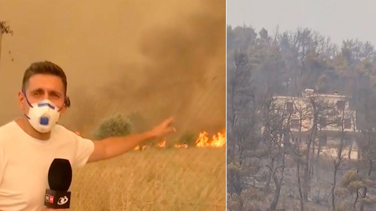 atena inconjurata flacari pompieri