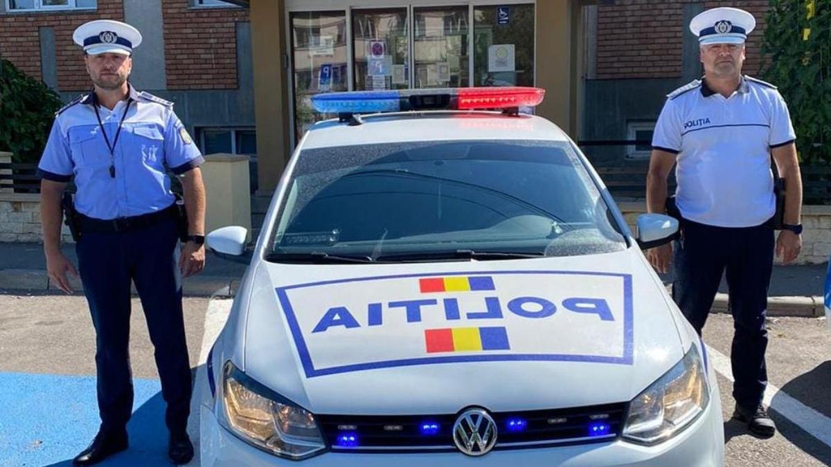 politisti constanta tras pistolul masina sofer
