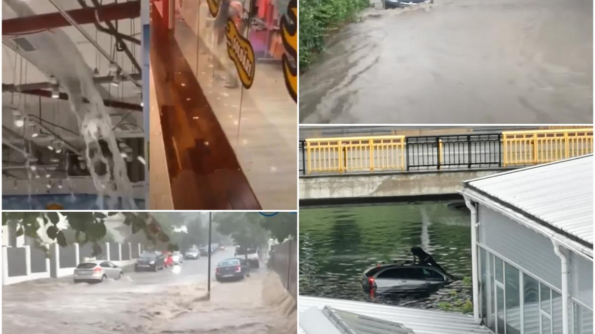 ploi torentiale prapad cartiere cluj tavan mall inundatii magazine