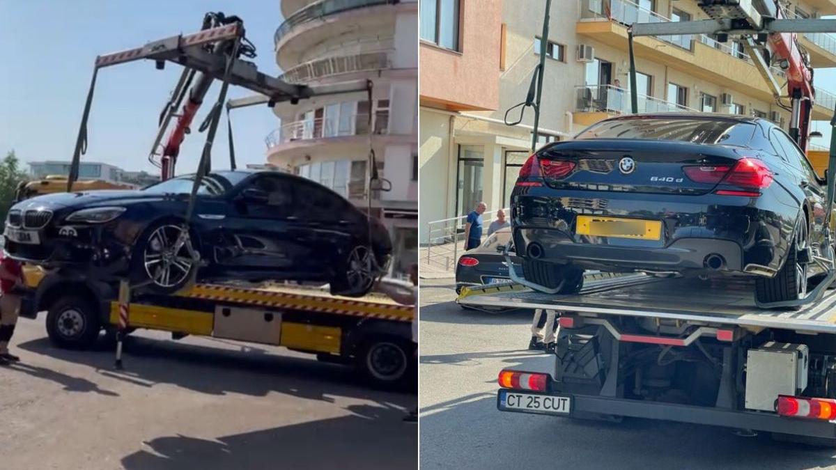 bmw numar indecent saltat politia locala blocat cartier mamaia