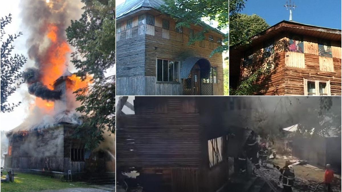 o biserica monument istoric vechi de peste 180 de ani mistuita intr un incendiu in vrancea