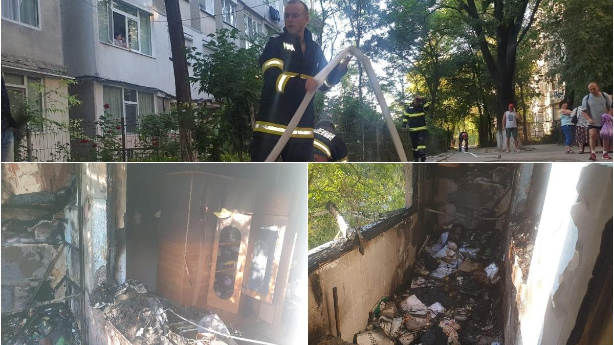 incendii la doua apartamente din galati dupa ce proprietarii au uitat o lumanare si o tigare