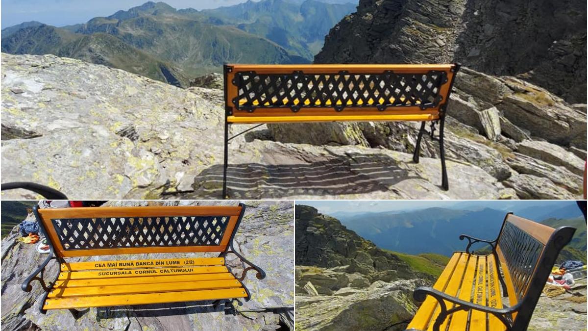 banca la peste 2 000 de metri pe varful caltun din muntii fagaras