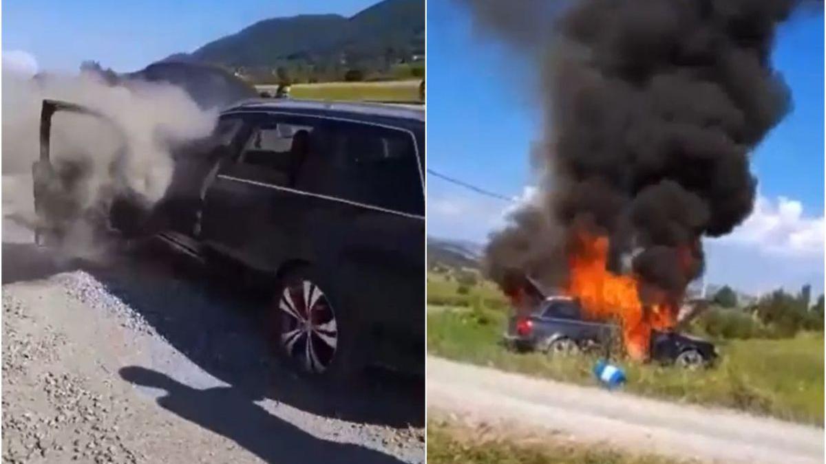 masina audi incendiu maramures
