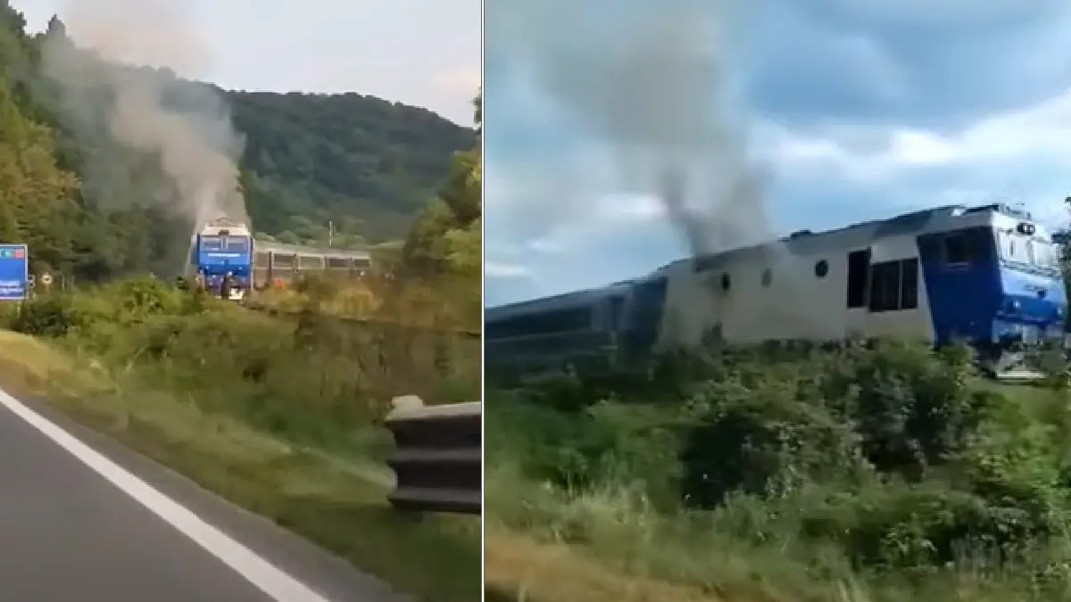 incendiu la locomotiva unui tren accelerat pe valea draganului