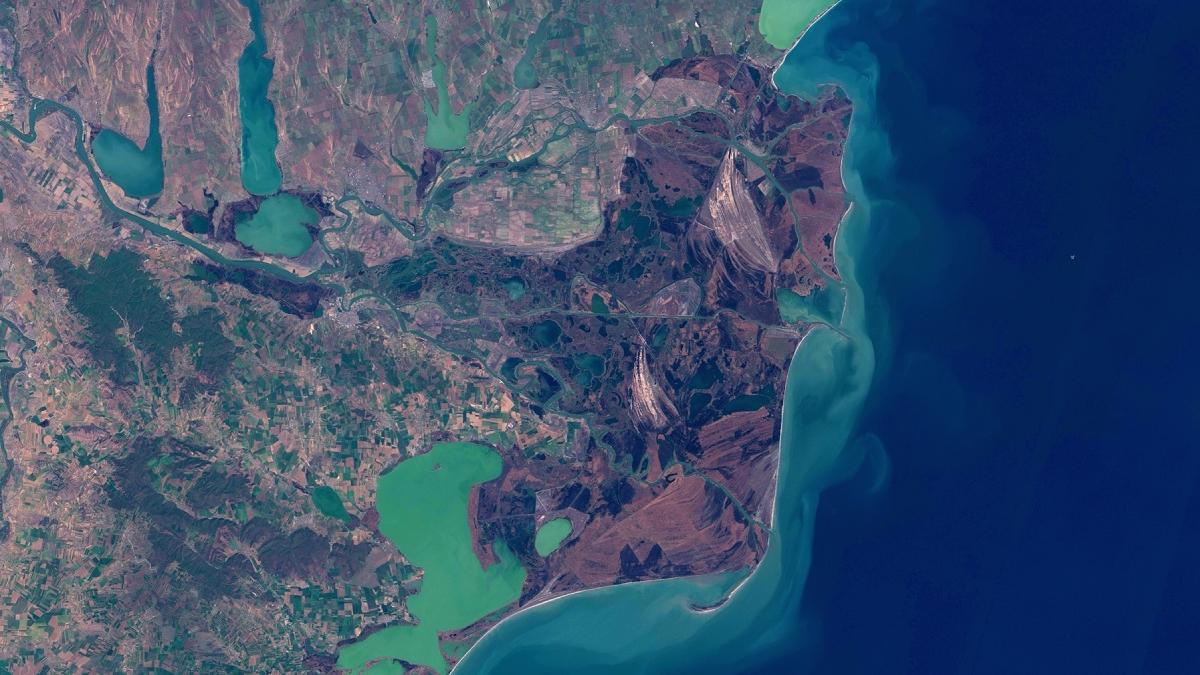 delta dunarii fotografiata din satelitul sentinel 2 comisia europeana publicat imaginea
