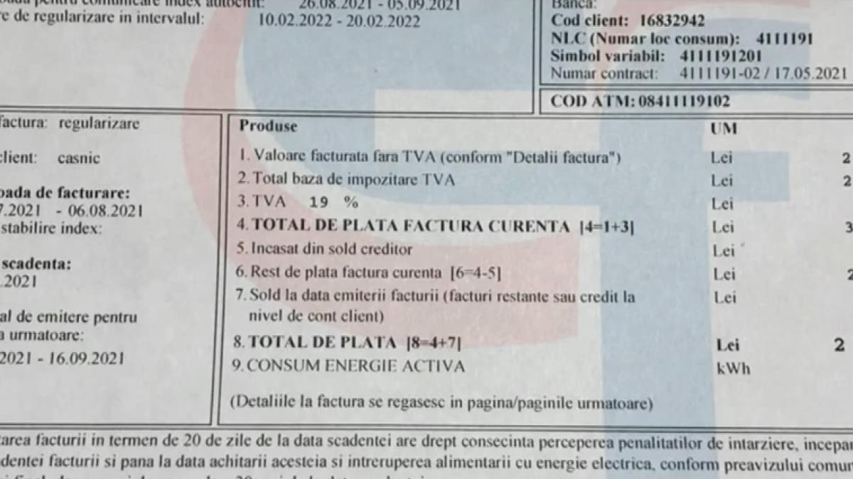 factura uriasa curent femeie platit 3 000 lei casa 3 camere brasov