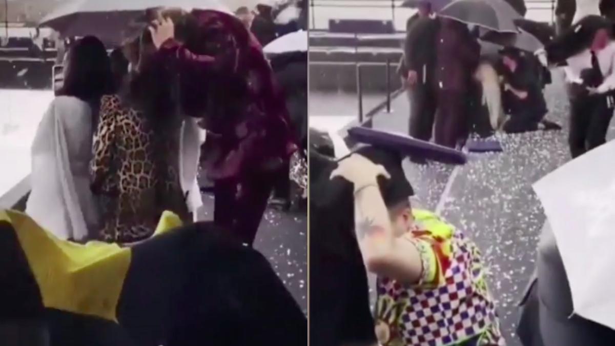 prezentare moda dolce gabbana venetia intrerupta furtuna grindina j lo monica belucci