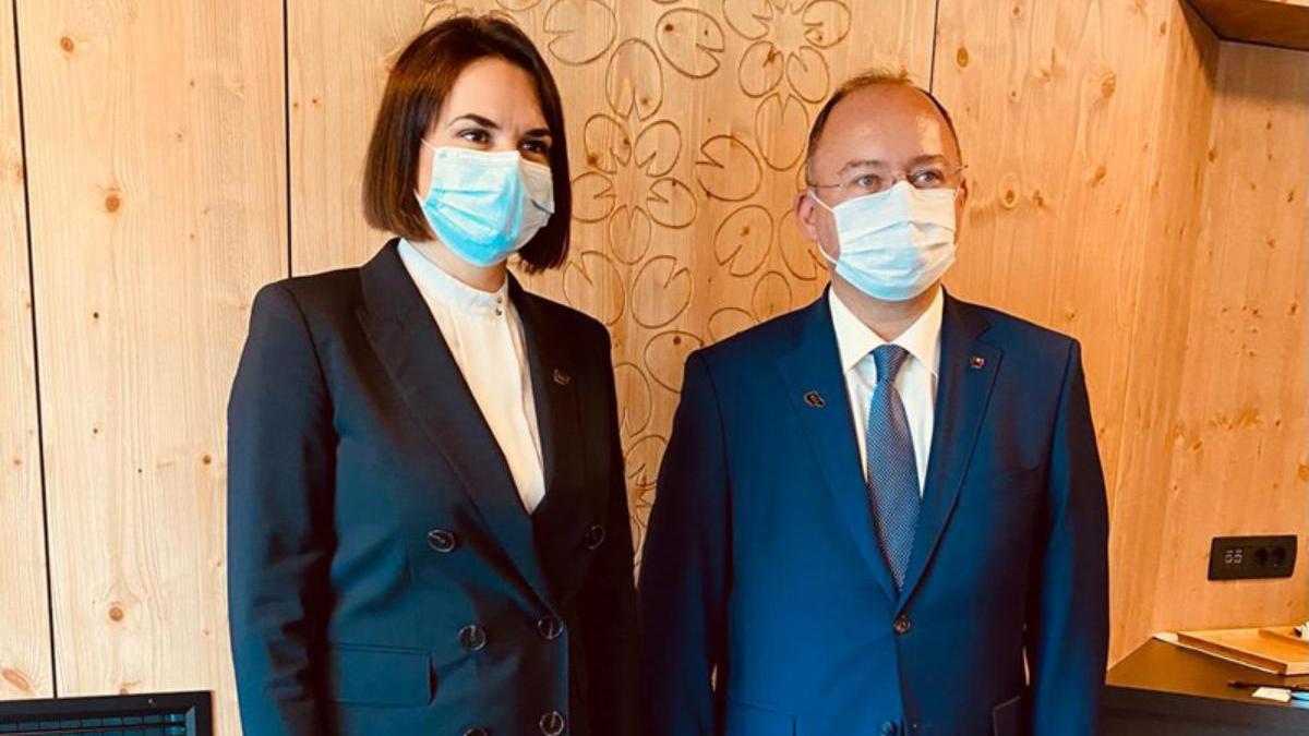 bogdan aurescu intalnit lidera opozitiei bieloruse svetlana tihanovskaia