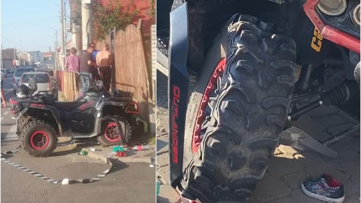 accident atv trecere pietoni arad femeie copil spital