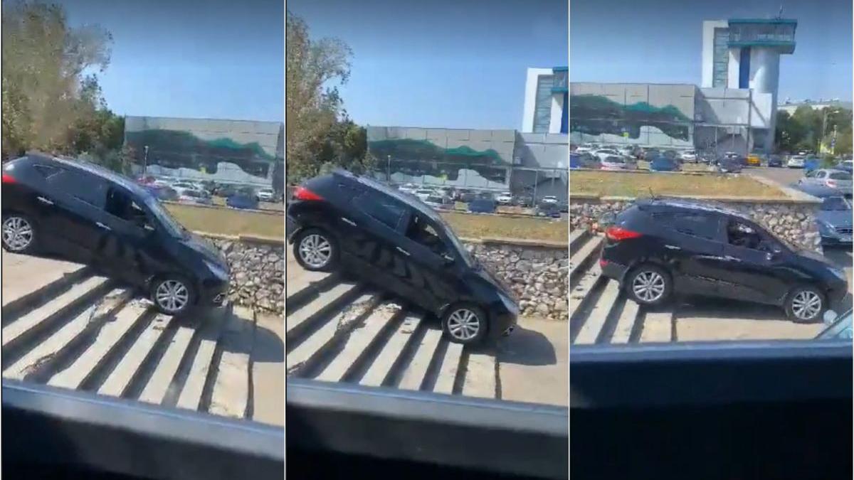 sofer constanta coboara scari masina