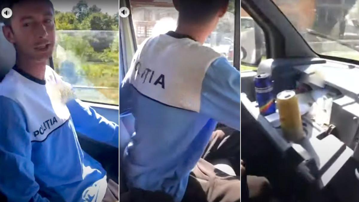 tanar gorj uniforma politist ilegal