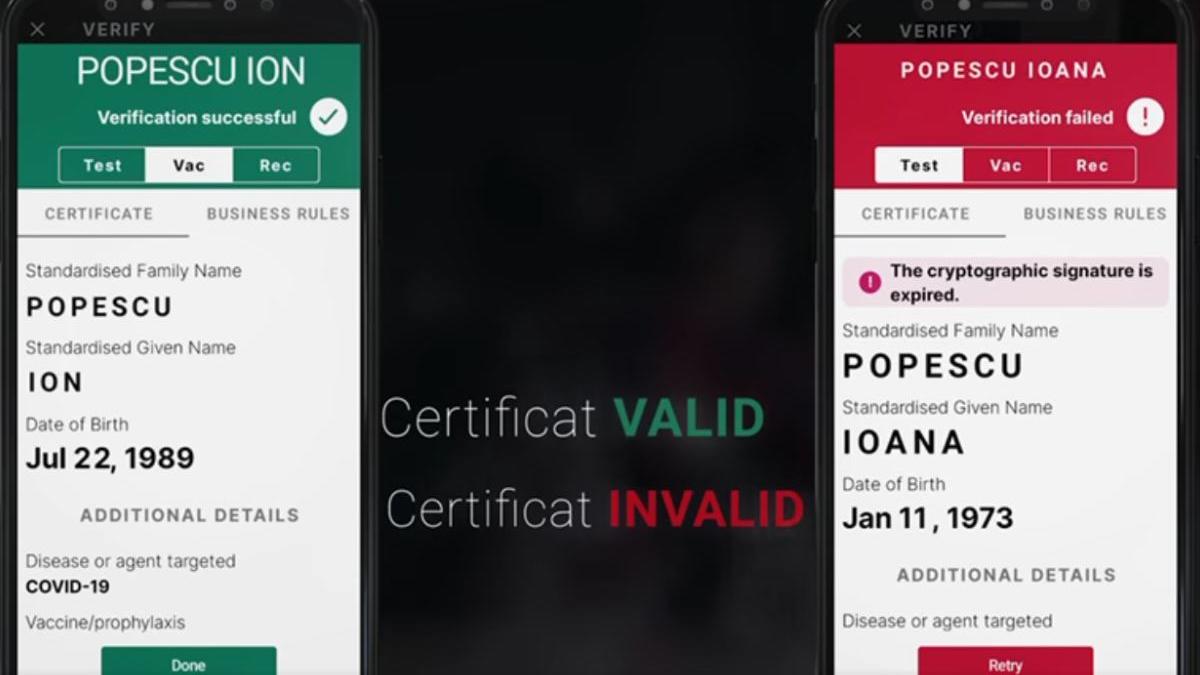 aplicatie verificare certificate verzi lansata