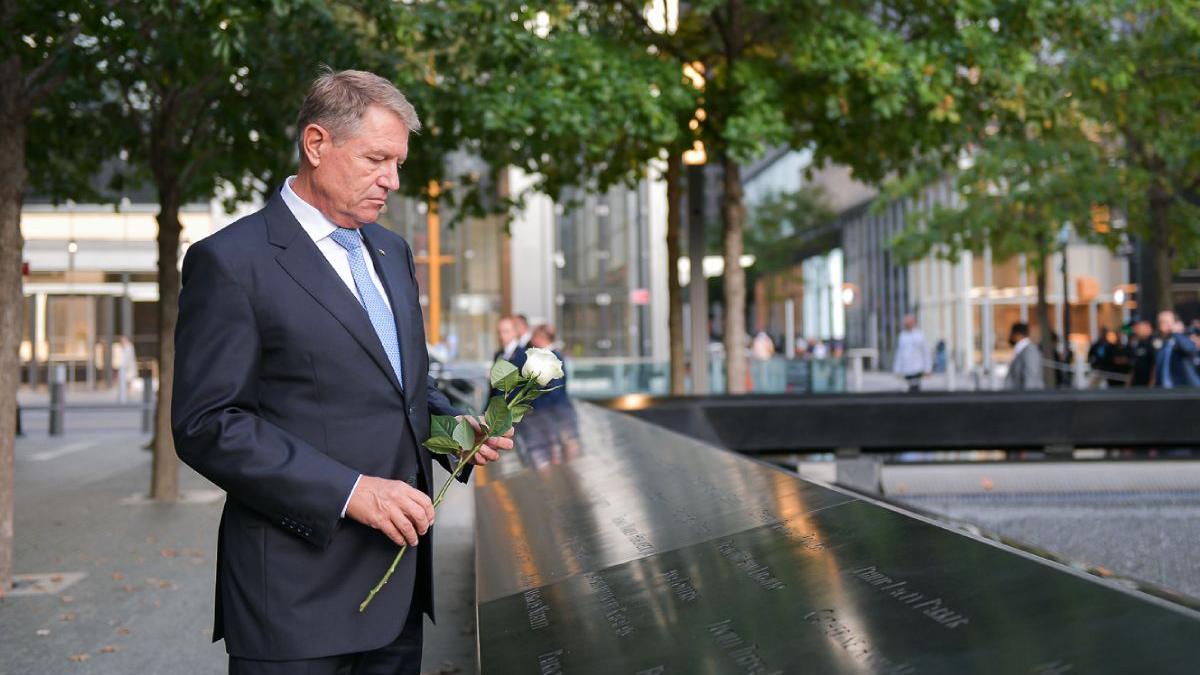 klaus iohannis flori memorial victime atentate teroriste 11 septembrie new york