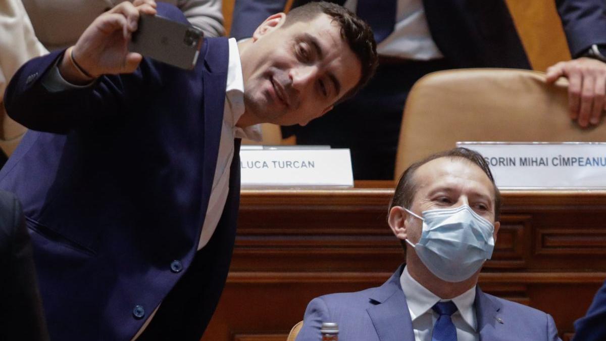 george simion fara masca protectie plenul parlamentului