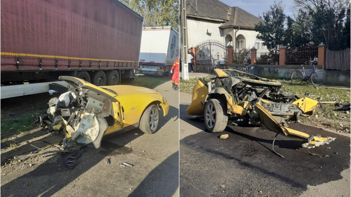 accident masina rupta doua satu mare