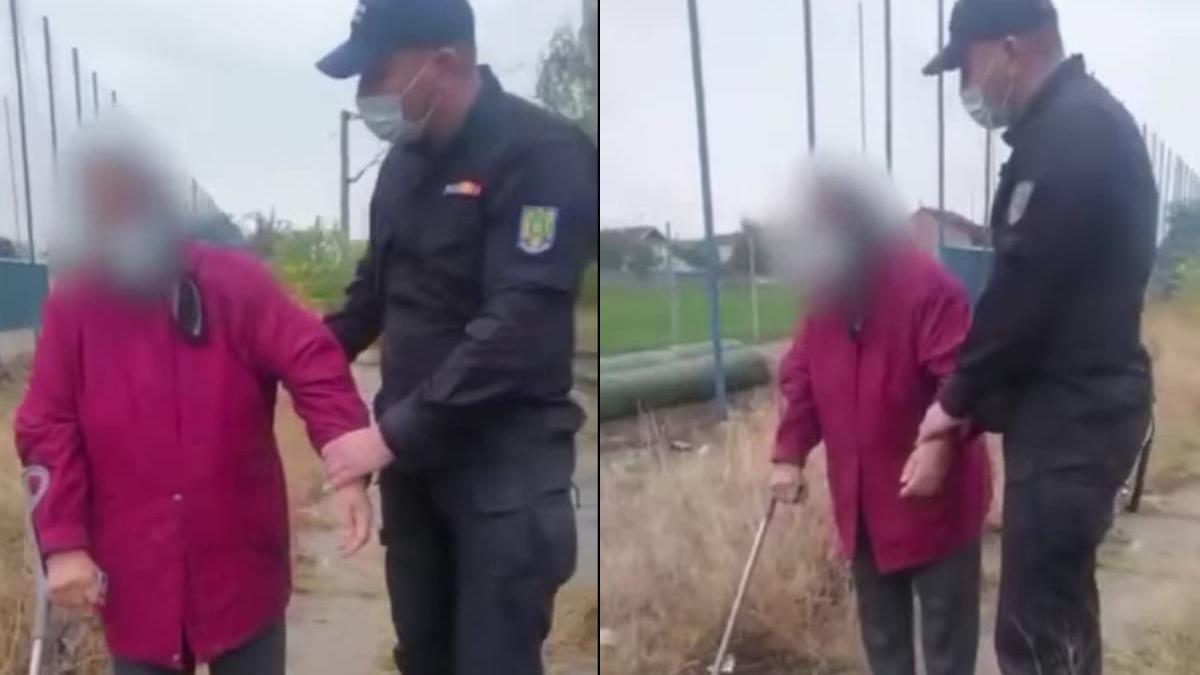 femeie asezata calea ferata salvata jandarmi