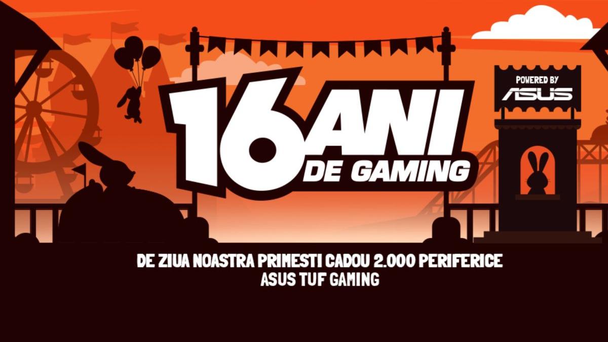 pc garage 16 ani de gaming cadou 2 000 de periferice asus