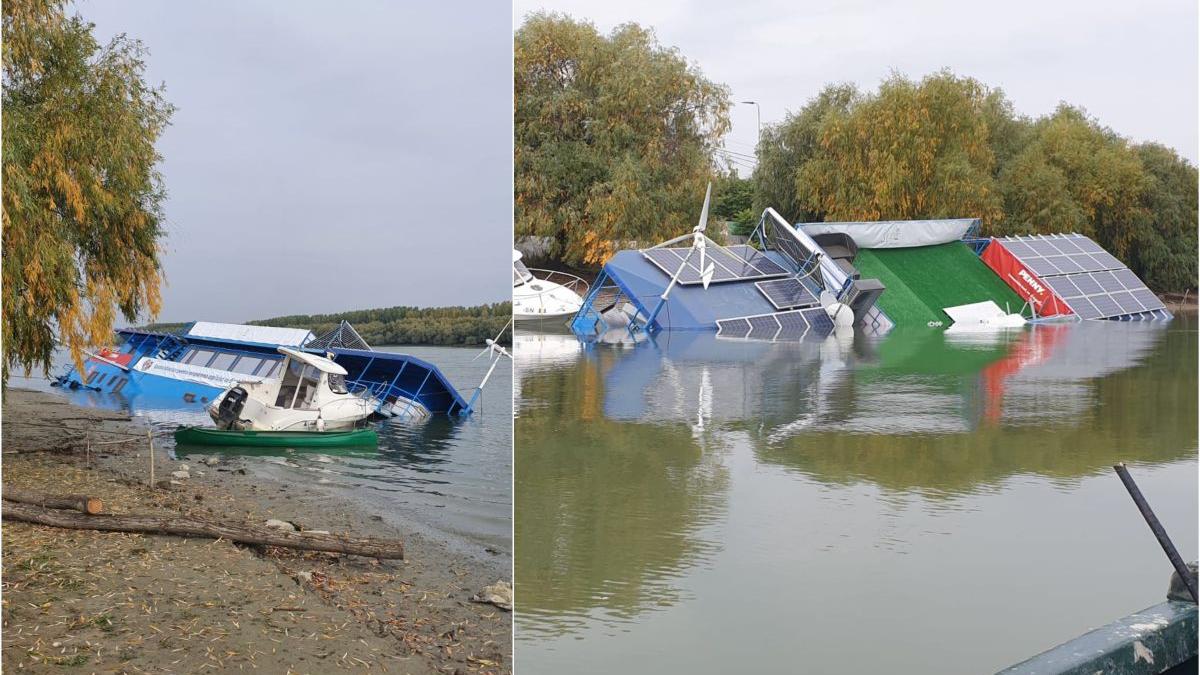 ponton scufundat trei saptamani inaugurare tulcea raluca turcan