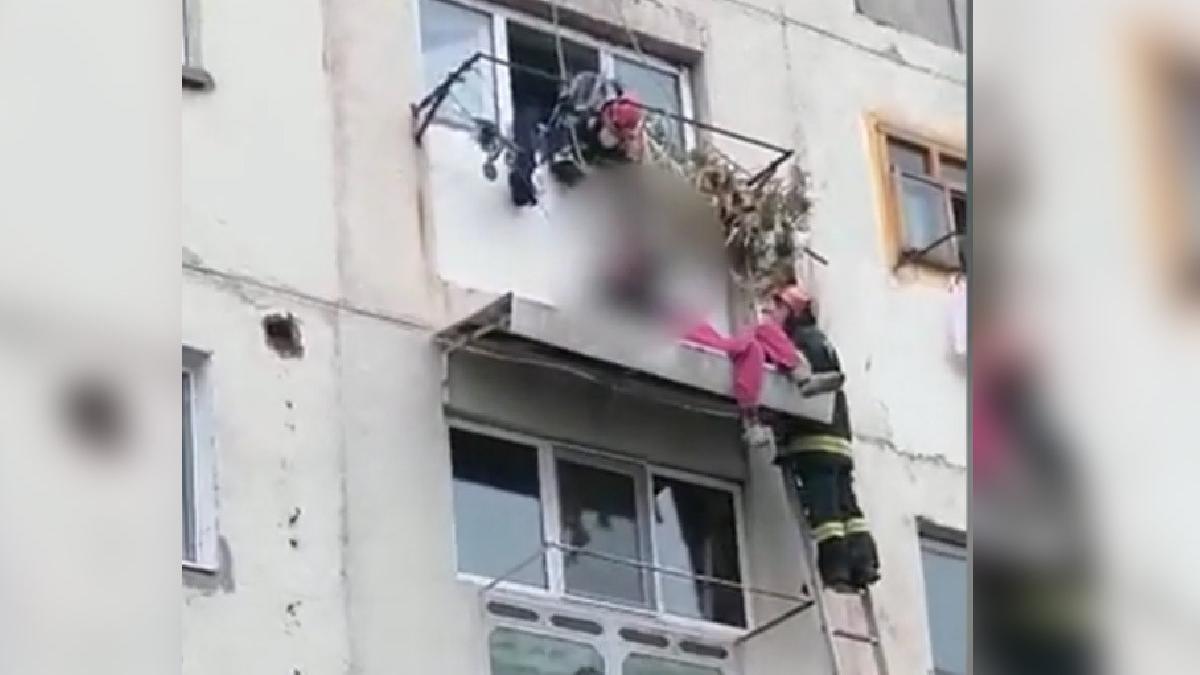 barbat supravietuit cazut etaj bloc rovinari