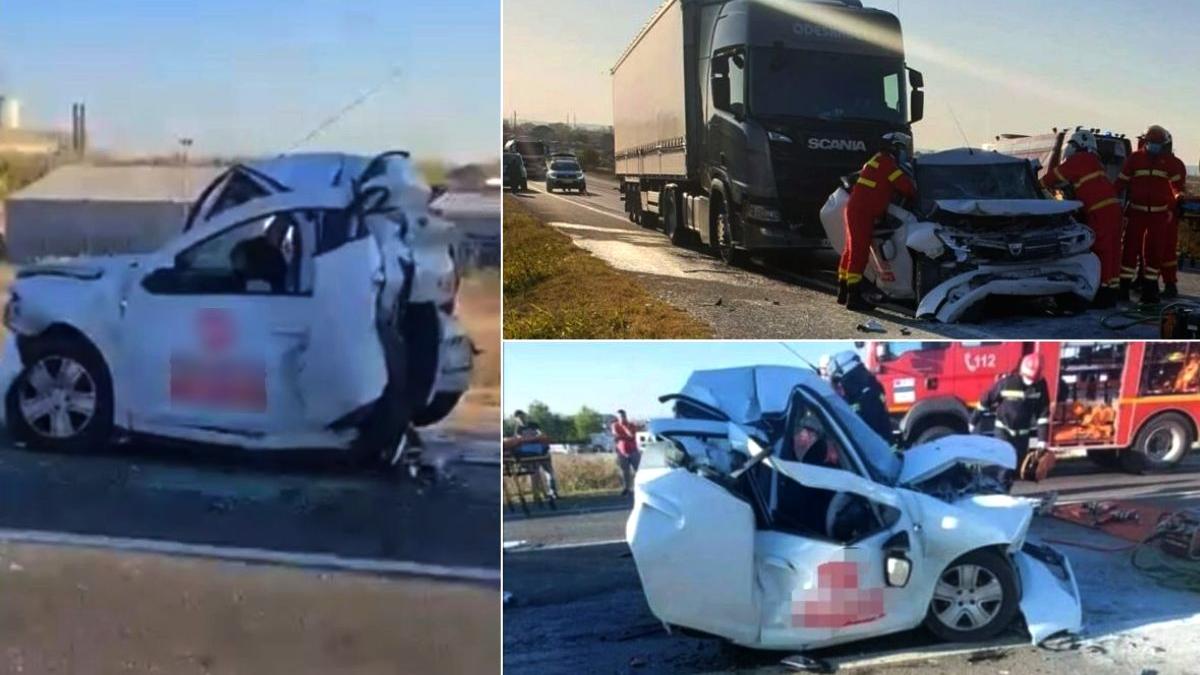 femeie logan strivita doua tiruri accident centura craiova