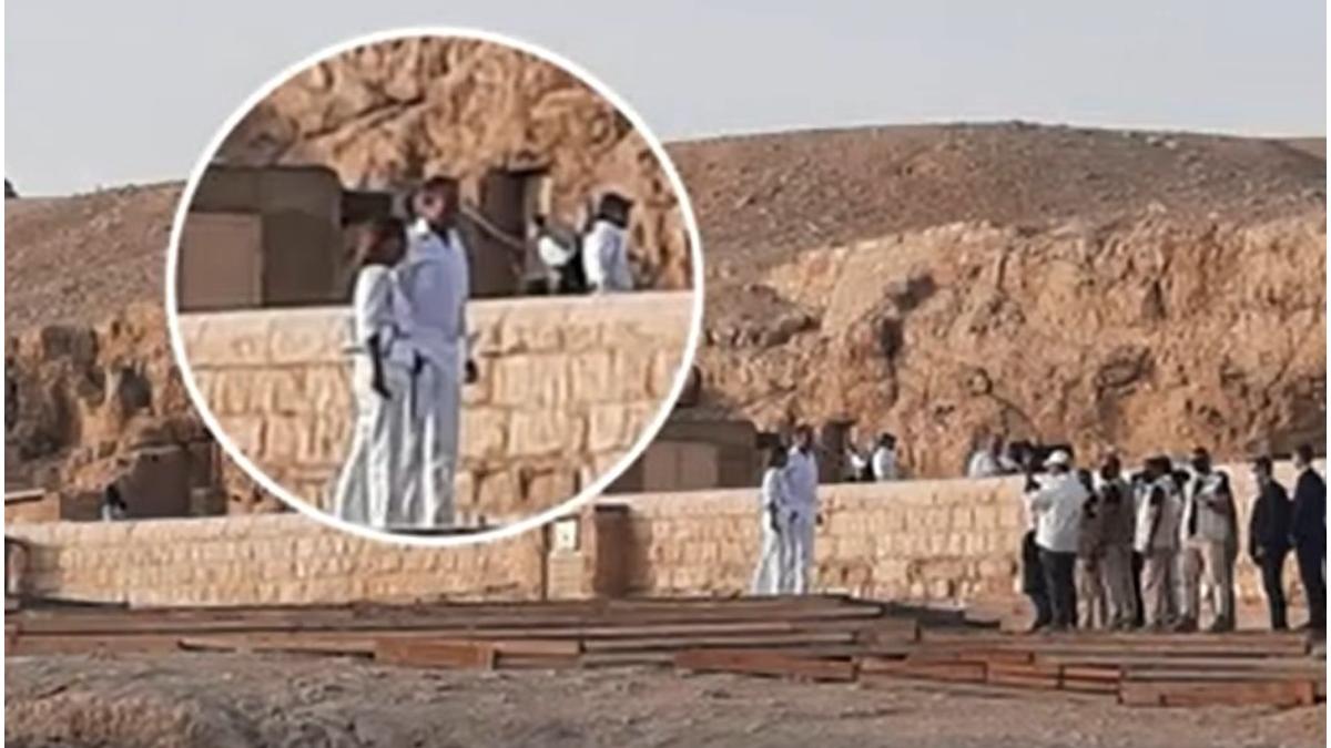 imagini inedite cu klaus si carmen iohannis in egipt presedintele insotit de o coloana faraonica