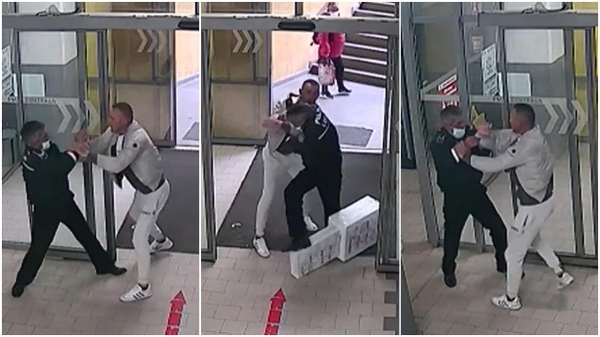 un barbat fara masca de protectie a luat la bataie un politist local din vaslui