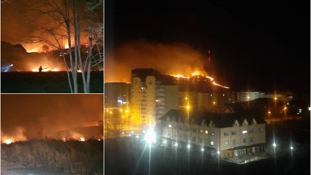 incendiu de vegetatie pe pietricica piatra neamt