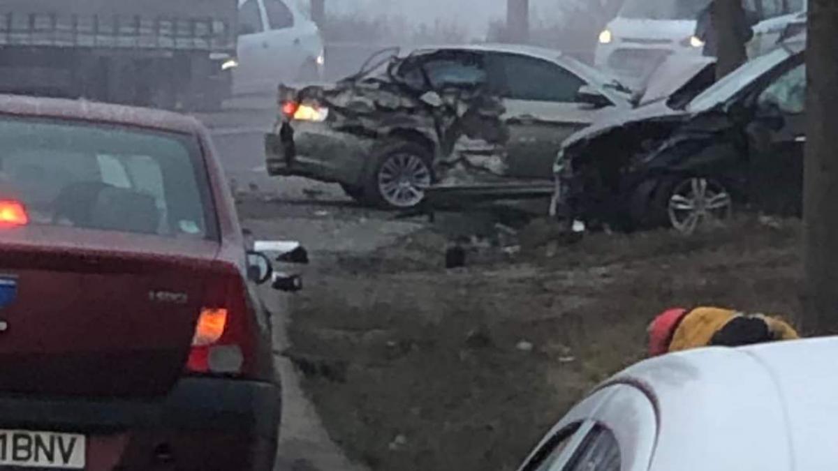 carambol centura bucuresti sapte masini implicate trafic blocat