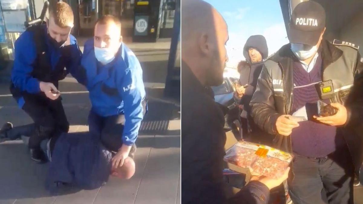 barbat pamant calcat gat agenti paza inselat magazin buzau