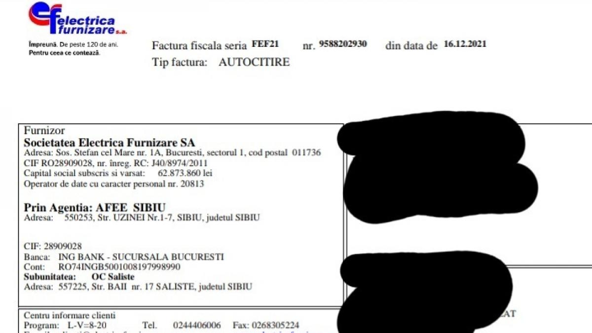 amenzi facturi uriase 2 milioane 2 facturi refacute electrica