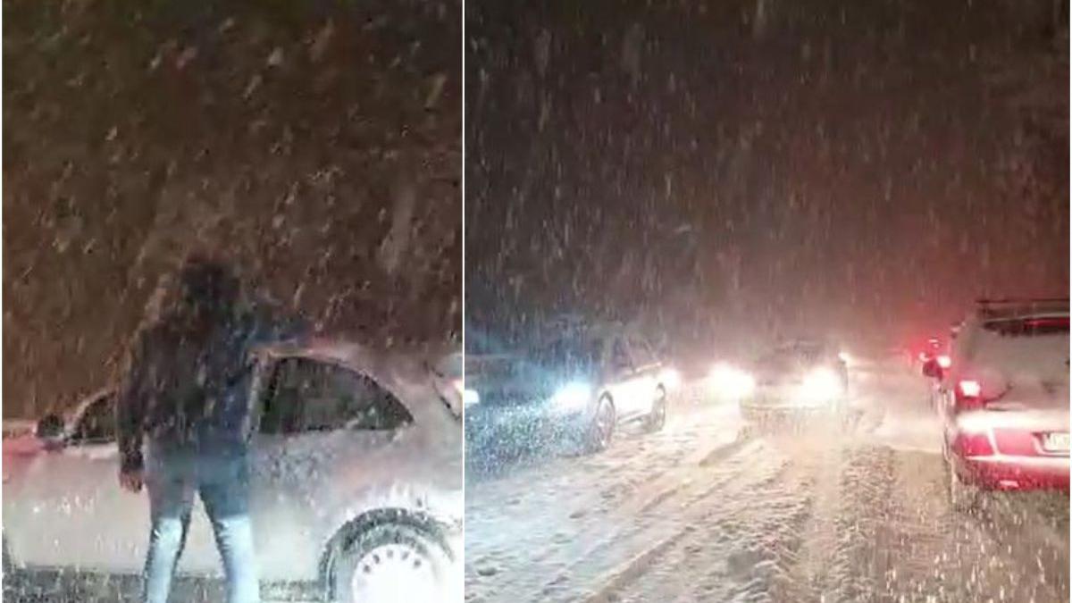 ninsoare puternica dn1 predeal trafic ingreunat