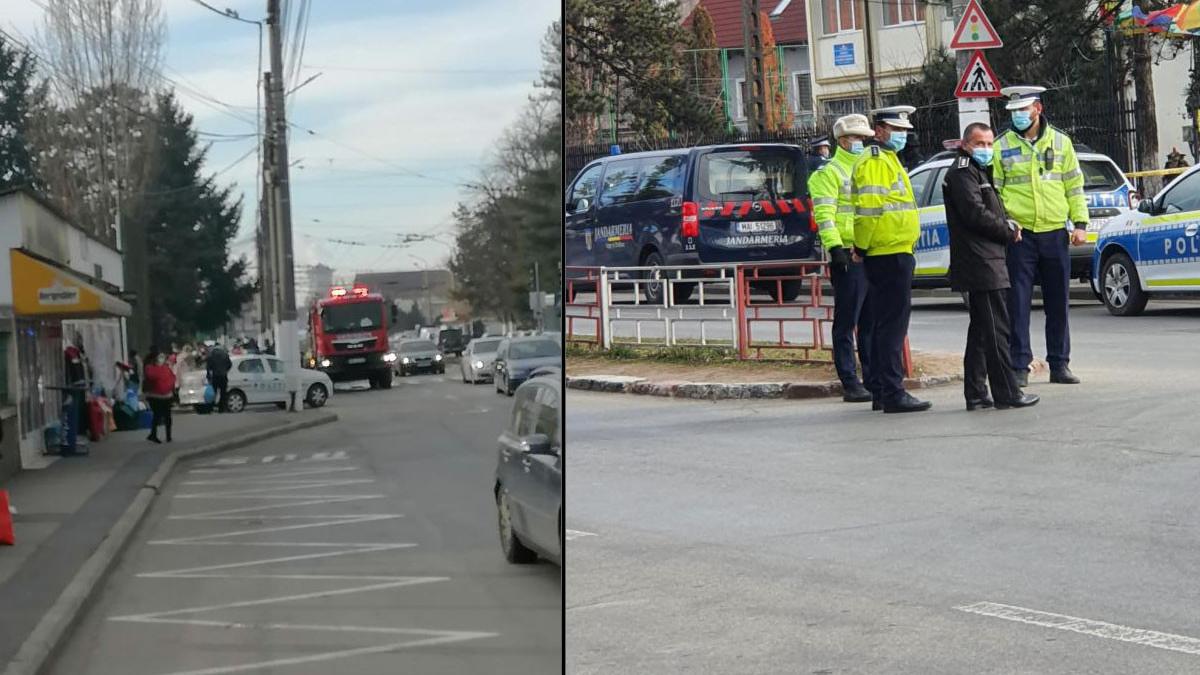 alerta bomba scoala targu jiu copil elev