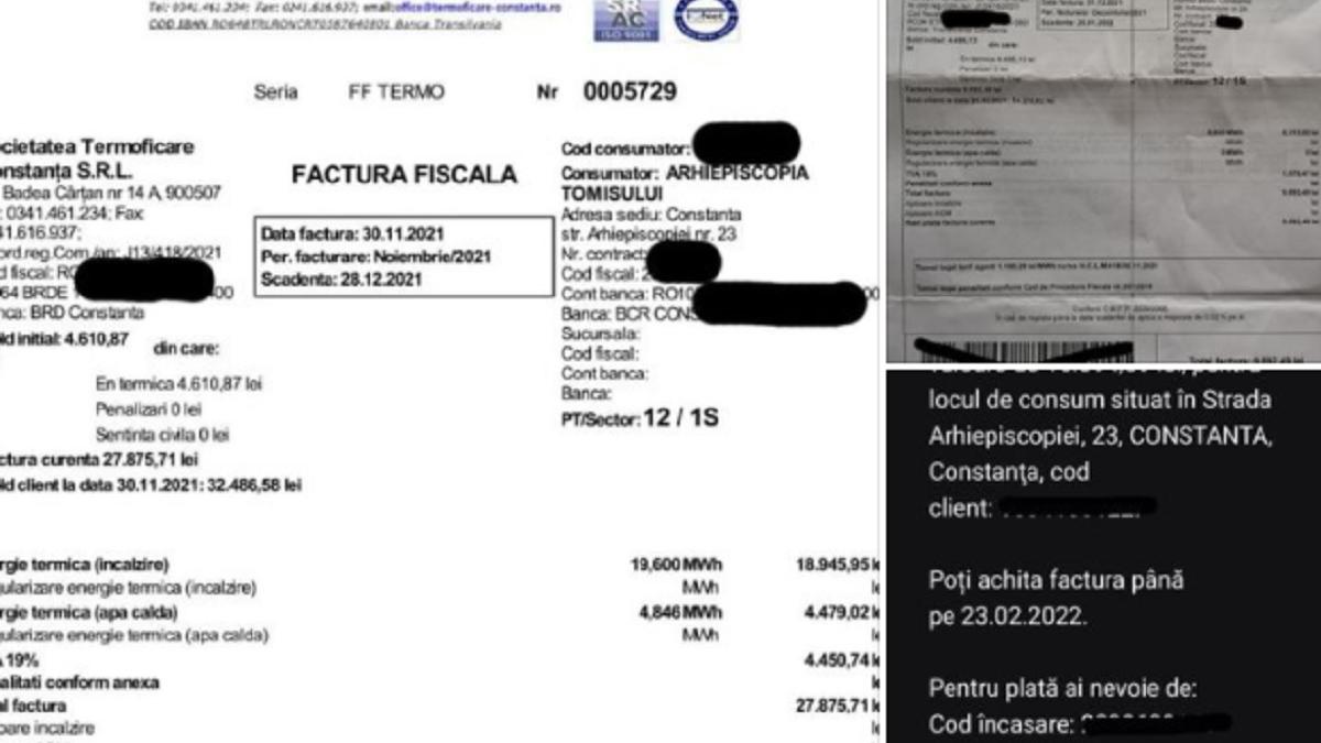 arhiepiscopia tomisului facturi utilitati