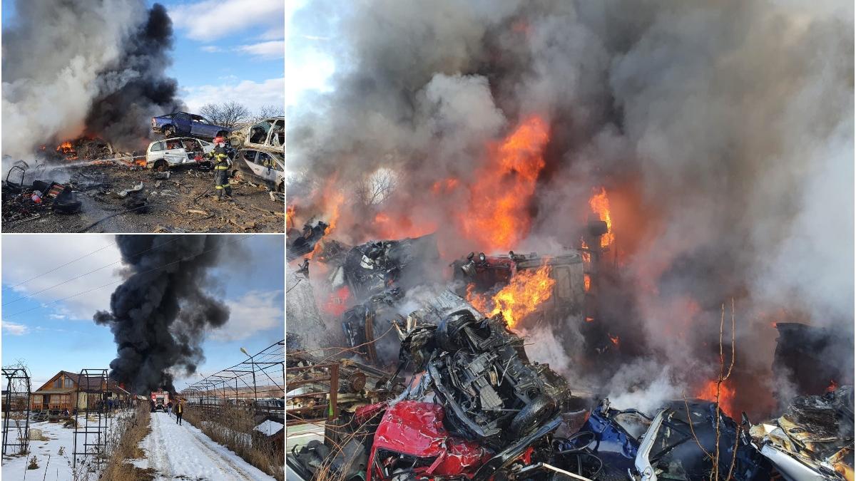 incendiu parc dezmembrare auto oglinzi neamt