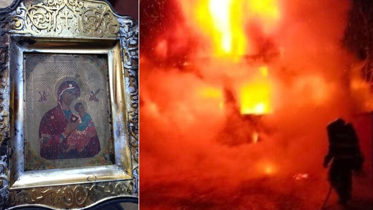 icoana maica domnului intacta incendiu manastirea izbuc bihor