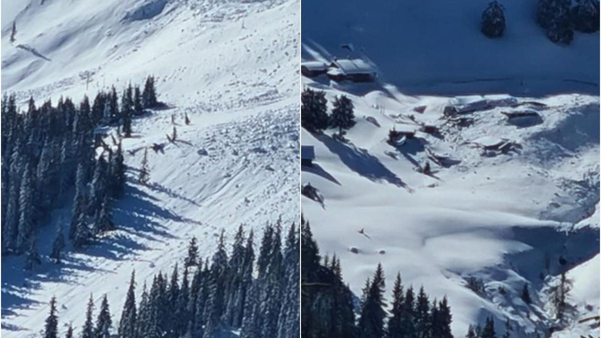 o avalansa de mari dimensiuni a maturat cabana puzdrele din muntii rodnei