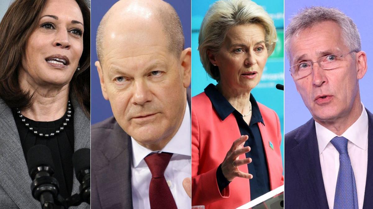 kamala harris olaf scholz jens stoltenberg ursula von der leyen lloyd austin rusia razboi ucraina