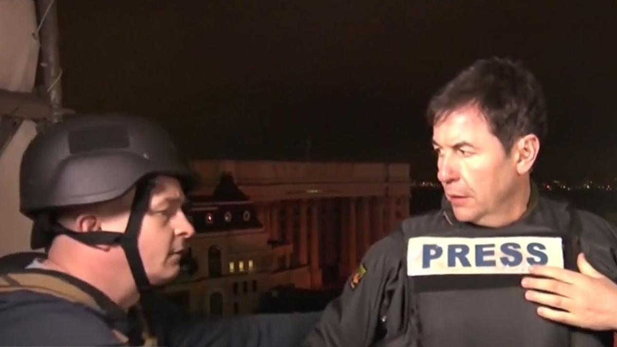 corespondent cnn surprins bombardamente kiev ucraina rusia